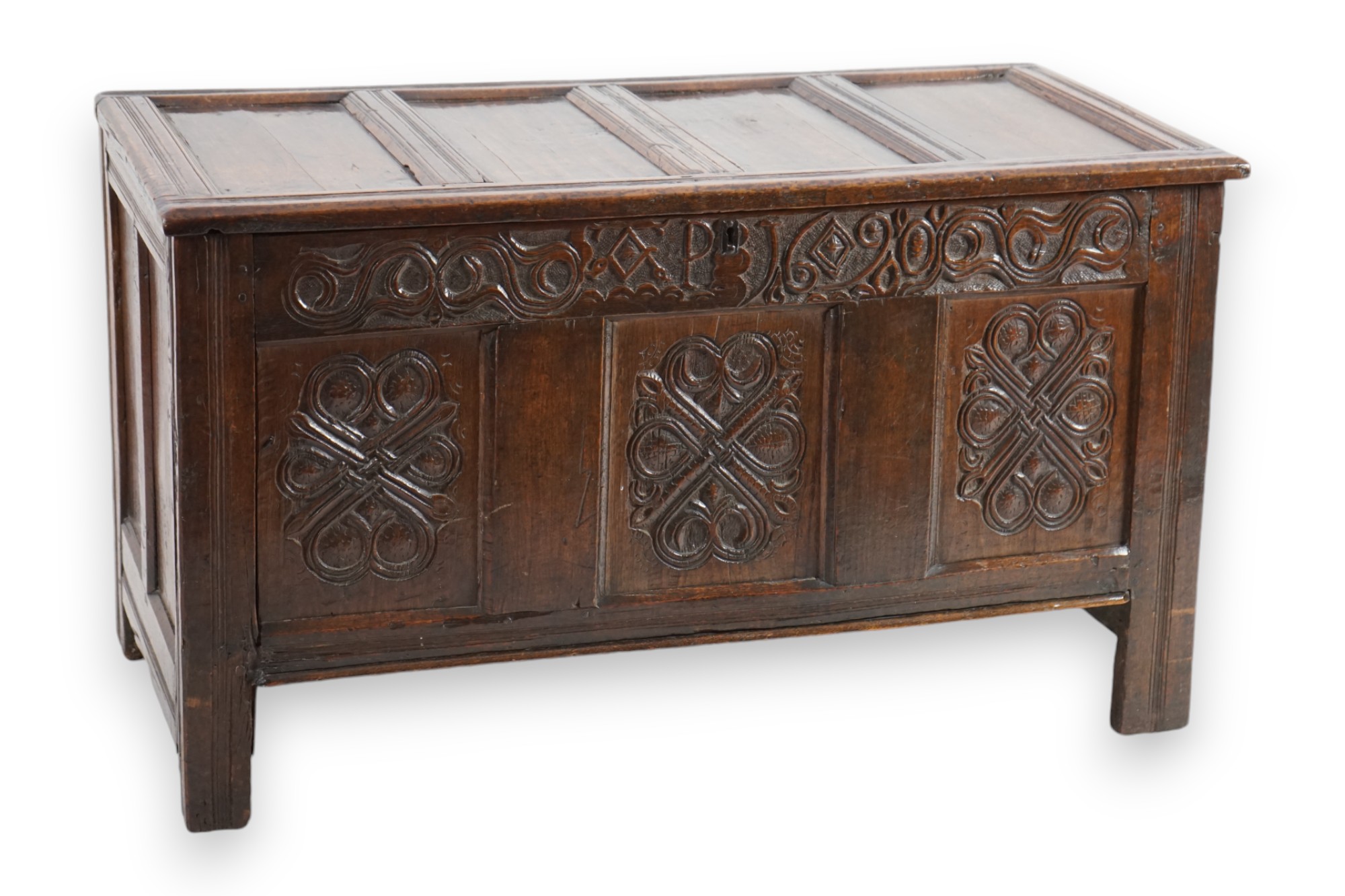 A 17th Century oak coffer